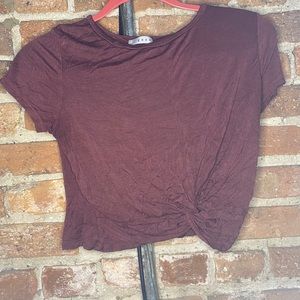 Maroon Crop Top